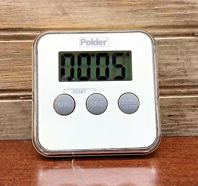 Vintage POLDER Digital Electronic Kitchen Timer W Refrigerator Magnet WORKING! • $9.99