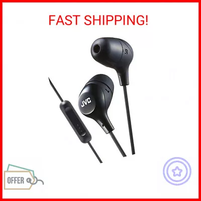 JVC Memory Foam Earbud Marshmallow Memory Foam Earbud With Mic Black (HAFX38MB) • $13.99