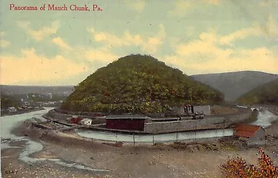 C.'13 Early Color PrintingRailroad Panorama Of  Mauch Chunk PA  Old Postcard • $9.95