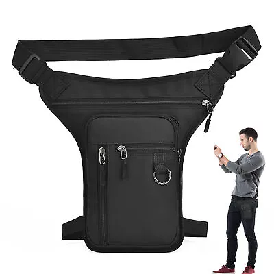 Motorcycle Waist Leg Bag Waterproof Outdoor Bike Thigh Belt Fanny Pack Pouch • $18.68