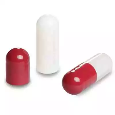 Empty Hard Gelatin Capsule Size 0 Red/White X 500 Kosher & Halal  Separated  • $23