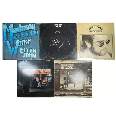 Elton John Vinyl Records Lot 5 Vintage • $9.99