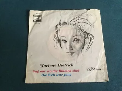 Marlene Dietrich 45 Rpm Record Where Have All The Flowers Gone In German • $12.50