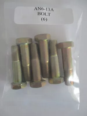 AN6-13A Hex Bolt 3/8-24 X 1-29/64  Plated - Lot Of 6 • $5.14