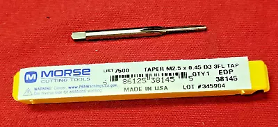 M2.5 X 0.45 2.5MM Taper Tap Morse MT3838145 HSS Hand Tap USA D4 • $13.99