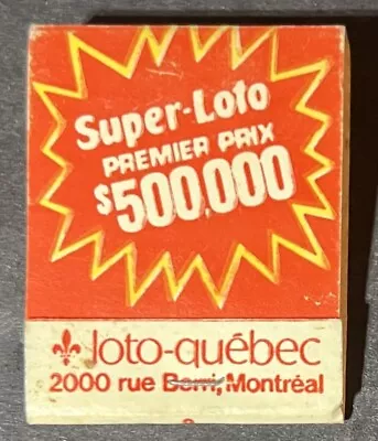 Super-Loto Loto-Québec M Matchbook (Missing One Match) • $6.50