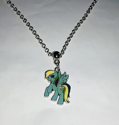 Ex-Display MY LITTLE PONY Rainbow Dash Charm NECKLACE 16 Inch Adjustable Chain • £2.50