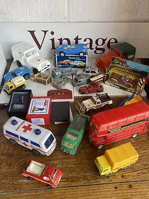 £10 • Buy Vintage Toys Rare Old Joblot Model Cars Japan Tinplate Soldier Jeep Dinky More