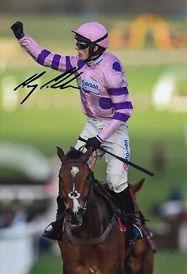Horse Racing - Harry Cobden - Hand Signed 12x8 Inch Photograph - COA • £15