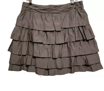 J Crew Womens Tiered Ruffle Mini Skirt Size 6 • $13.95