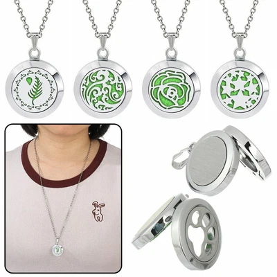 $4.96 • Buy Oil Diffuser Necklace Aroma Charms Fragrance Locket Aromatherapy Pendant