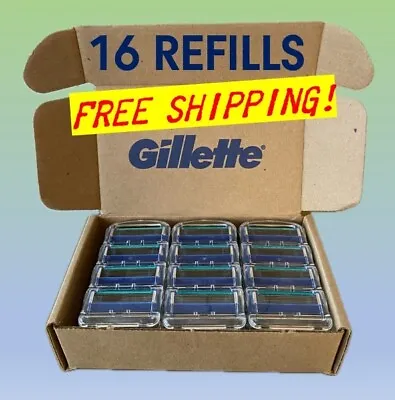 Ships Free! Genuine Gillette5 Razor Blade Refills 16 Count. Fits Fusion Handle • $34.92