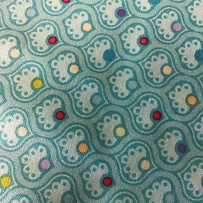 Turquoise Moroccan Tile Dots N Halvorsen Benartex COTTON 44 Wide FABRIC Per Yard • $8.99