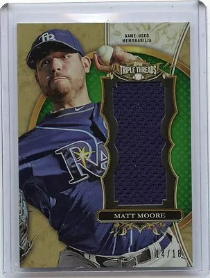 2013 Topps Triple Threads #ttujr-mma3 Matt Moore Jersey Card Sp #14/18 Rays • $13.56