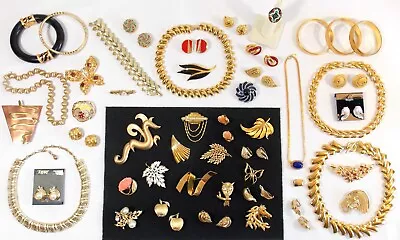 ALL Designer Signed Vintage & Costume Jewelry Lot Trifari Eisenberg CastleCliff • $132.50