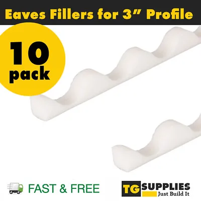 Roofing Eaves Fillers For 3  Corrugated PVC Roofing Sheets • £10.99