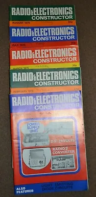 Vintage Radio Constructor Magazine 1975 (missing Some Listed) Job Lot 5 Mags • £10