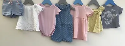 Baby Girls Bundle Of Clothing Age 9-12 Months Zara Early Days M&Co Mothercare • £5.59