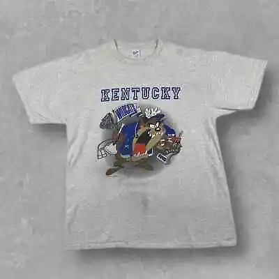 Heather Gray Vintage Kentucky Tasmanian Devil T-shirt Size XL Velva Sheen UK • $30