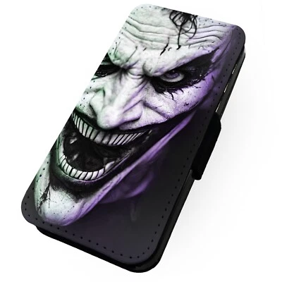 £9.75 • Buy Printed Faux Leather Flip Phone Case For IPhone - Joker Face