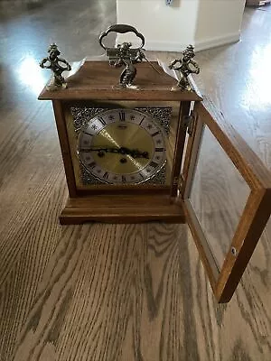 Working Ridgeway Franz Hermle 2 Jewel Triple Chime Mantle Clock Germany 1050-020 • $70