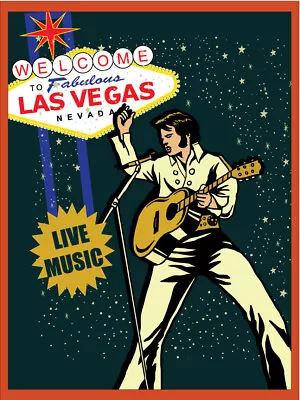 Las Vegas Vintage Retro Metal Sign • £4.99