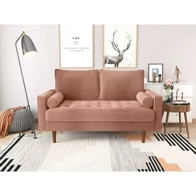 Modern 2 Seater Sofa Lounge Chair Couch Velvet Fabric • $325