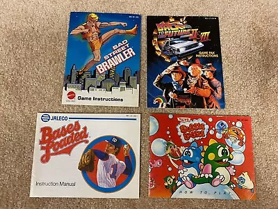 Bubble Bobble Bad St. Brawler  Back To The Future NES Manual Lot Of 4 Games • $10