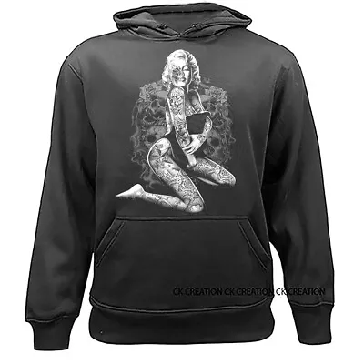 Monroe Skull Pose Casual Graphic Pullover Hoodie • $31.68