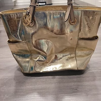 Michael Kors Gold Metallic Tote Bag READ DESCRIPTION  • $14.99