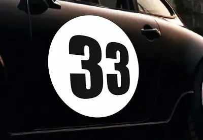3 X Track Car Roundels Number Rally Car Door Stickers Vinyl Circle Race Car • £16.99