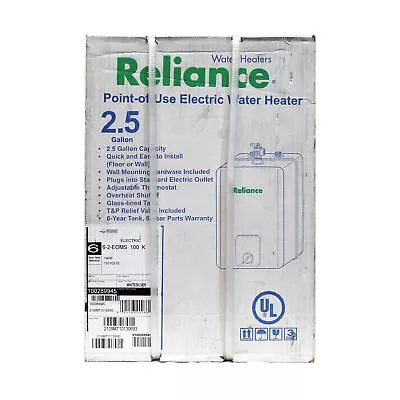 Reliance 2.5 Gallon Point-of-Use Electric Water Heater 6-2EOMS 100 K BRAND NEW • $198.47