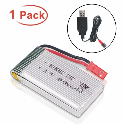 $18.99 • Buy 3.7V 1800mah Lipo Battery 25C JST Plug With USB Charger For RC Quadcopte Drone
