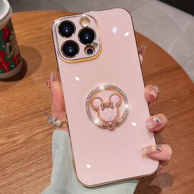 For IPhone 14 Pro Max 13 12 11 XS XR 8 7 6 Luxury Rhinestones Ring Holder Case • $9.99