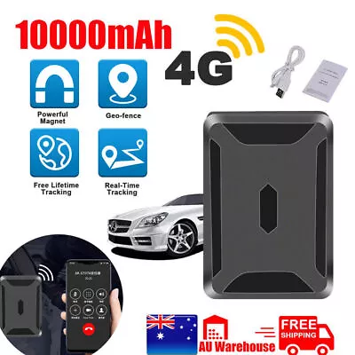 MAX 10000mAH 4G Real Time GPS Tracker LIVE Tracking Vehicle Car Magnetic • $67.99