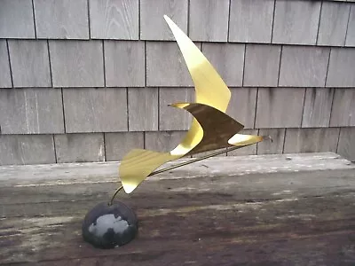 Mid Century Curtis Jere Bird In Flight Sculpture On Stone Artisan House Abstract • $486.63