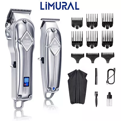 Limural Men Hair Clipper Cutting Machine Barber Trimmer Kit Shavers Rechargeable • £36.99