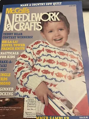 McCall's Needlework & Crafts Magazine June 1989 Crochet Knitting Sewing More!! • $8.96