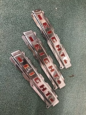 $50 • Buy NOS 1946 1947 1948 Mercury Eight Trunk Emblem Stainless Merc V8 Flathead Hot Rod
