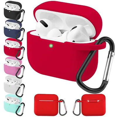 $6.54 • Buy For Apple Airpods Pro 1st 2nd Gen Silicone Soft Case Shockproof Keychain Cover