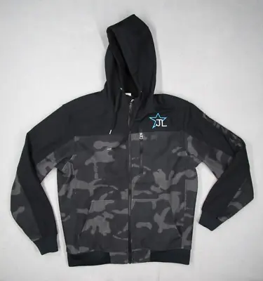 Cinch Jacket Mens Medium Black Camo Full Zip Bonded Hooded Larson Horses • $45.99