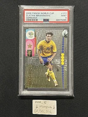 PSA 9 MINT - ZLATAN IBRAHIMOVIC 2006 Panini World Cup Soccer FOIL - SWEDEN #177 • $325.50