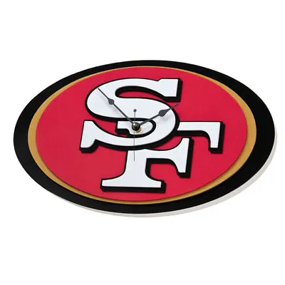 Foam Fanatics NFL San Francisco 49ers 3-D Foam Wall Clock Home Office Decor • $24.20