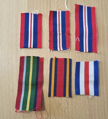 Original WW2 6 X Medal Ribbon Short Lengths 5-8 Cm  • $3.27