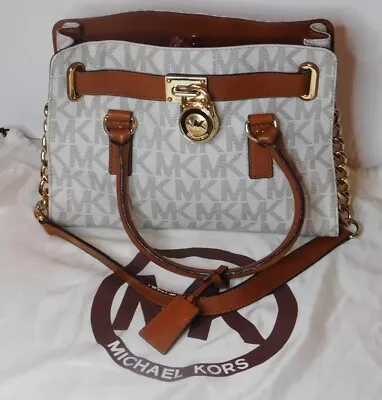 Michael Kors Bag Handbag Hamilton Large Satchel Bag Vanilla • $75