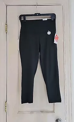 New Marika Womens Sz M Black Capris Leggings High-Waist  Active Gym Workout  • $8.70