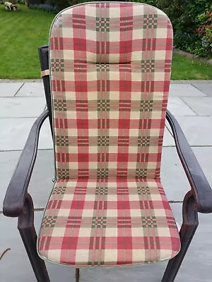 Set Of 4 High Back Garden Seat Cushions 73cm Back40cm Seat49cm Wide 5cm Deep • £40