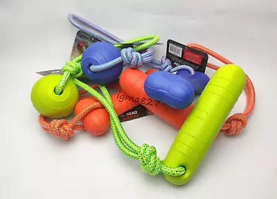 £11.95 • Buy Floating Water Dog Toy Extra Durable Lightweight Ball Stick Bone With Rope