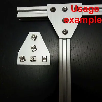 Aluminum T-slot 20x20 Profile 5-hole Flat 60x60x4mm Plate +T-nuts +Screws 4-set • $34.50