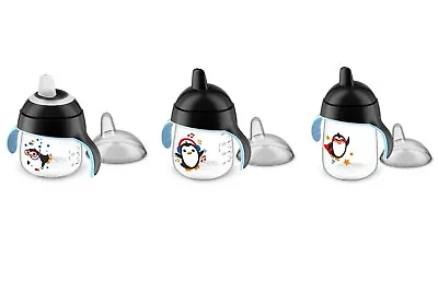 £19.32 • Buy Philips Avent Black Penguin Baby Spout Cup Bottle For Babies 6m+ 12m+ 18m+
